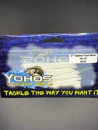 Image 1 of 3” Tapered Trout Worm “White” 