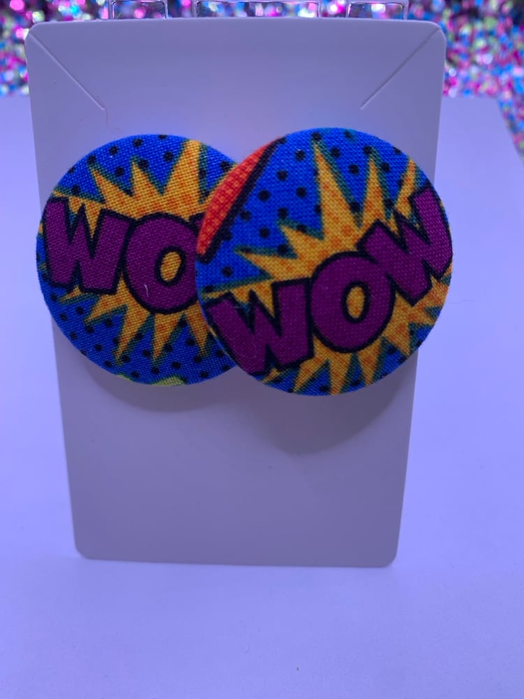 Image of Fun Button Earrings 