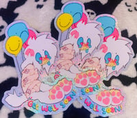 Image of 🌈🎈”GET WELL SOON” • GLITTER STICKER 🙂💗