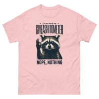 Image 9 of Unisex T-Shirt Giveashitometer Nope Nothing T-Shirt | Funny Raccoon Humor Graphic Tee