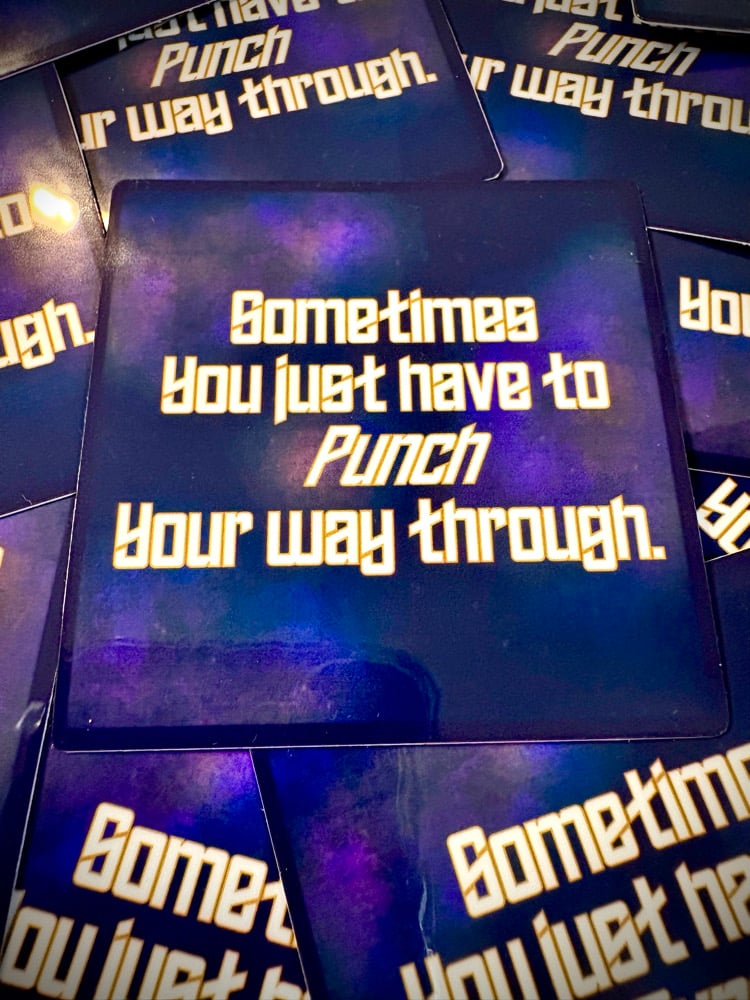 Image of Punch Your Way Through Sticker, Captain Janeway, Star Trek Voyager