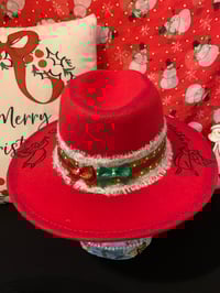 Image 3 of "Glory to God in the Highest" Hand-Burned Narrow Brim Hat