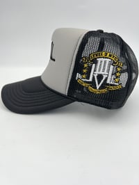 Image 2 of LVL3 NYC BLACK & GREY TRUCKER HAT