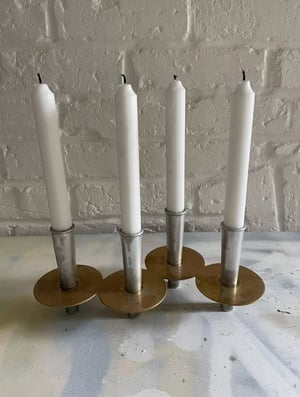 Image of Midcentury vintage Swedish brutalist candlestick