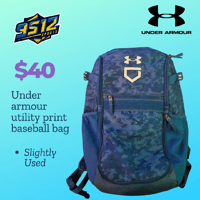 Underarmor utility print baseball bag