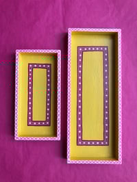 Image 4 of Set of two painted wood trays