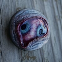 Image 11 of Custom Swappable Phone Grip for smartphones, double iris, reflective pupil, glow in the dark