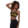 BOSSFITTED Black and Yellow Padded Sports Bra