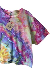 Image 3 of XXL Crop Tee in Bright Geode Ice Dye