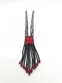 Image 2 of Red Tatreeze Necklace Twist & Tie (Made in Egypt)