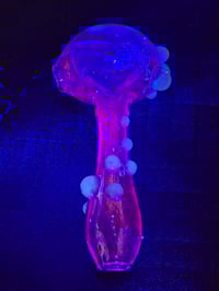 Image 3 of Purple UV Reactive Honeycomb Pipe 