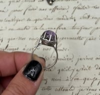 Image 5 of Magnifique bague en argent massif 800 poinçonné, améthyste, début 1900