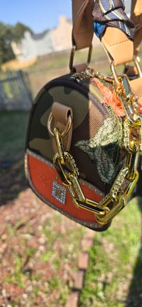 Image 3 of Mini Orange & Camo Gorg girl speedy with matching hat