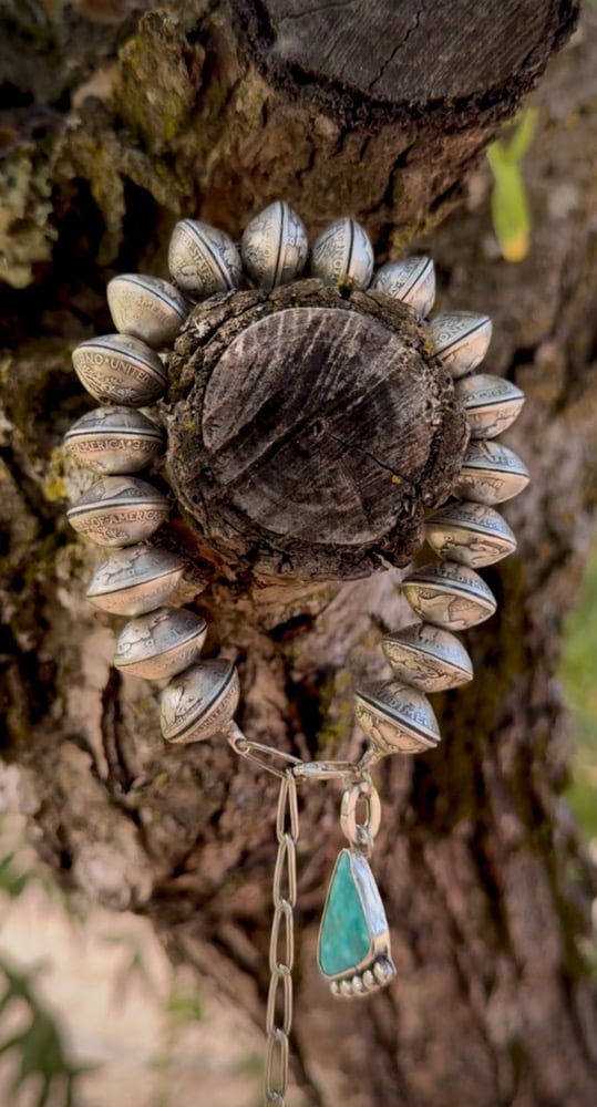 Image of Full Mercury Dime Bracelet with Kingman Charm - size 6.5-9” wrist