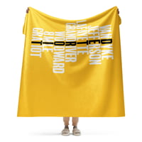 Image 2 of Detroit Streets Mustard Sherpa blanket