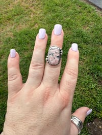 Image 2 of Detailed Rhodochrosite Ring (6.5)