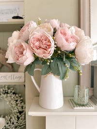 Image 3 of Soft White Peony Bouquet ( 9 included ) 
