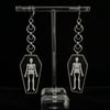 chainmail clear coffin earrings 