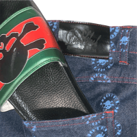 Image 3 of BAGGY BLUE MONOGRAM JORTS