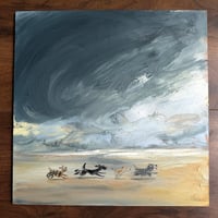ORIGINAL ARTWORK - Four go to the Beach - 30x30cm 