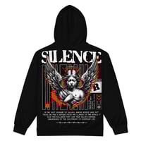 Image 1 of Unisex zip hoodie - Locally Hated Merch - Silence 