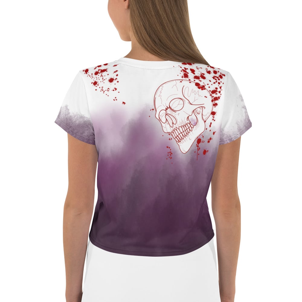 Skin Gallery Brand All-Over Print Crop Tee