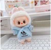 Image 6 of 15 17cm For Labubu V1 V2 V3 Doll Clothing Fashion Hoodie and Pants Set Korean Idol Trendy DIY Doll C