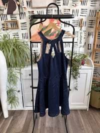 Image 1 of Navy blue sexy circle dress 