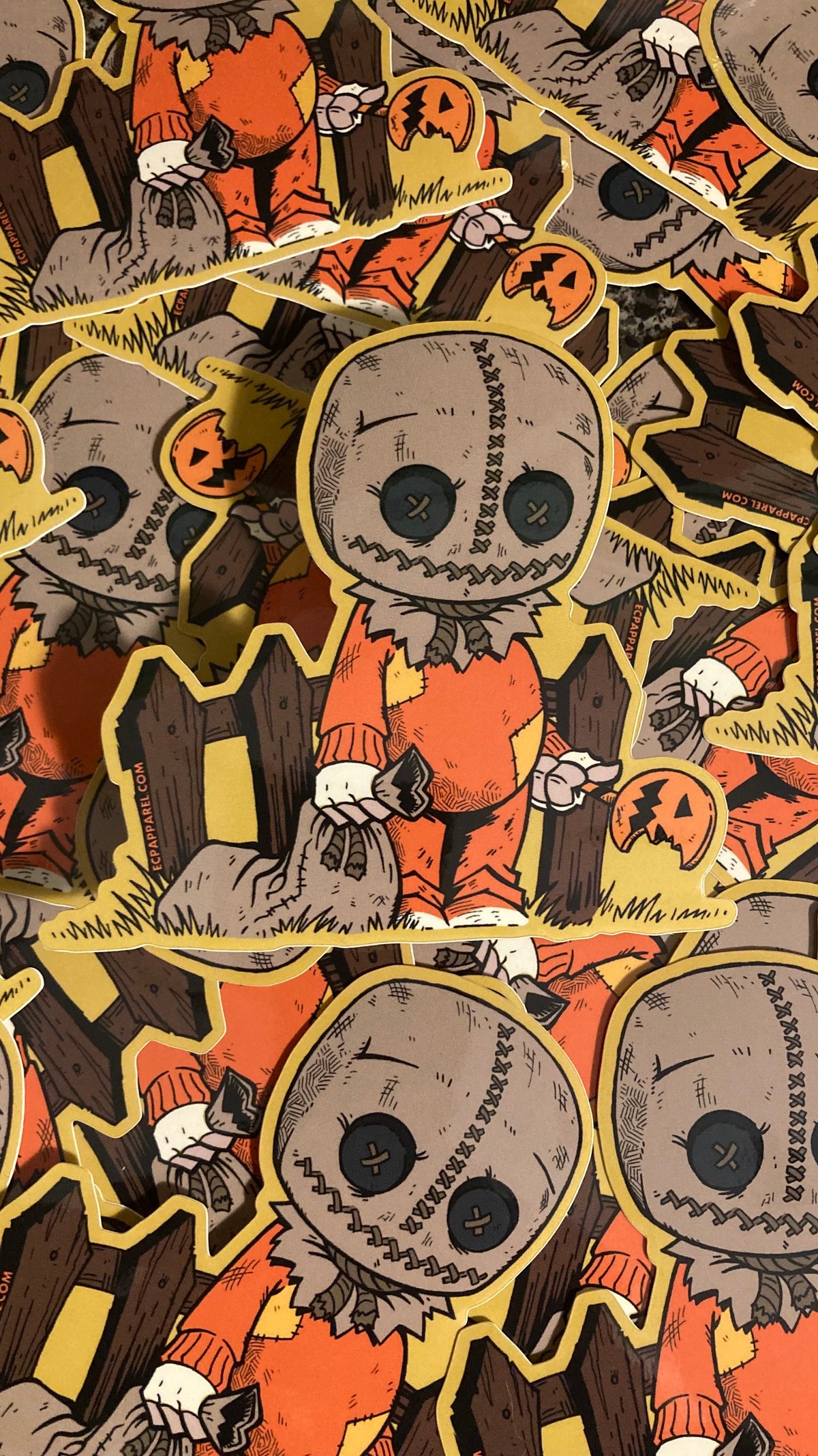 “Cartoon Creepy child” Die-cut Sticker