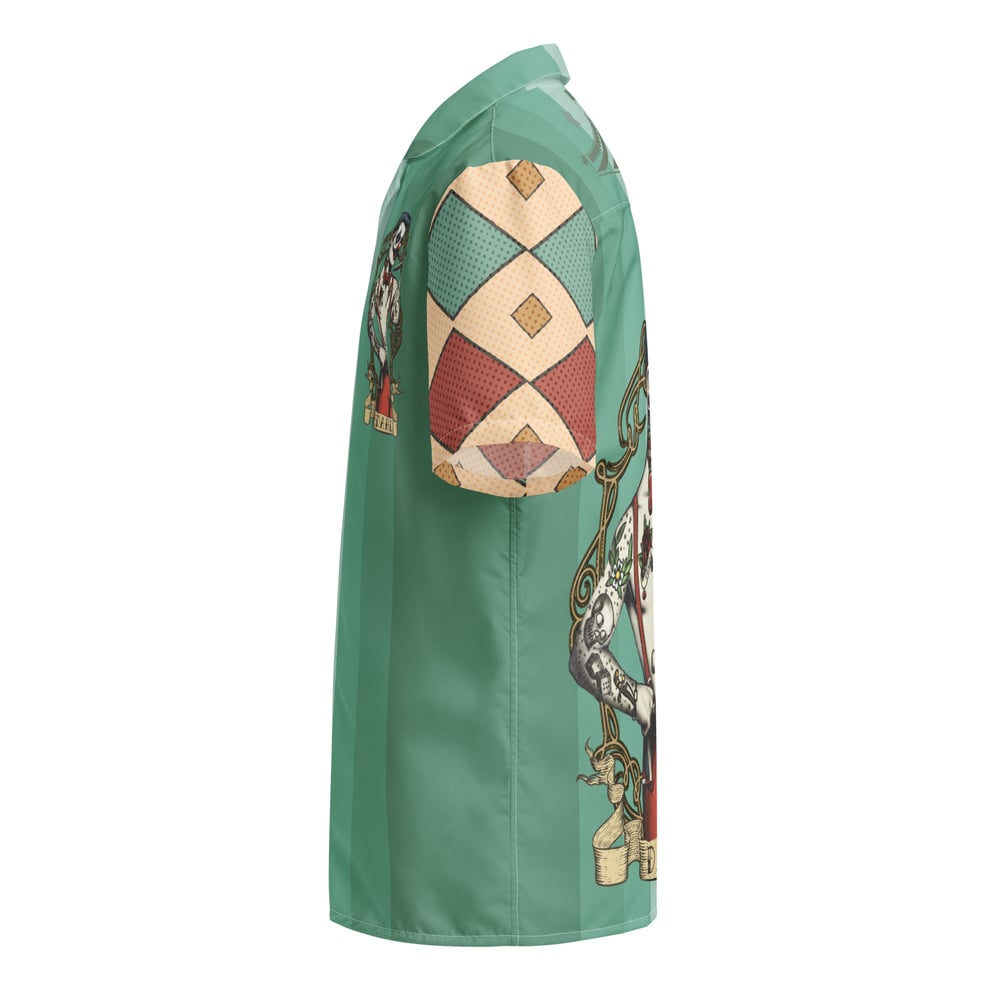 Mint Pin-Up Dahli Unisex Button Down