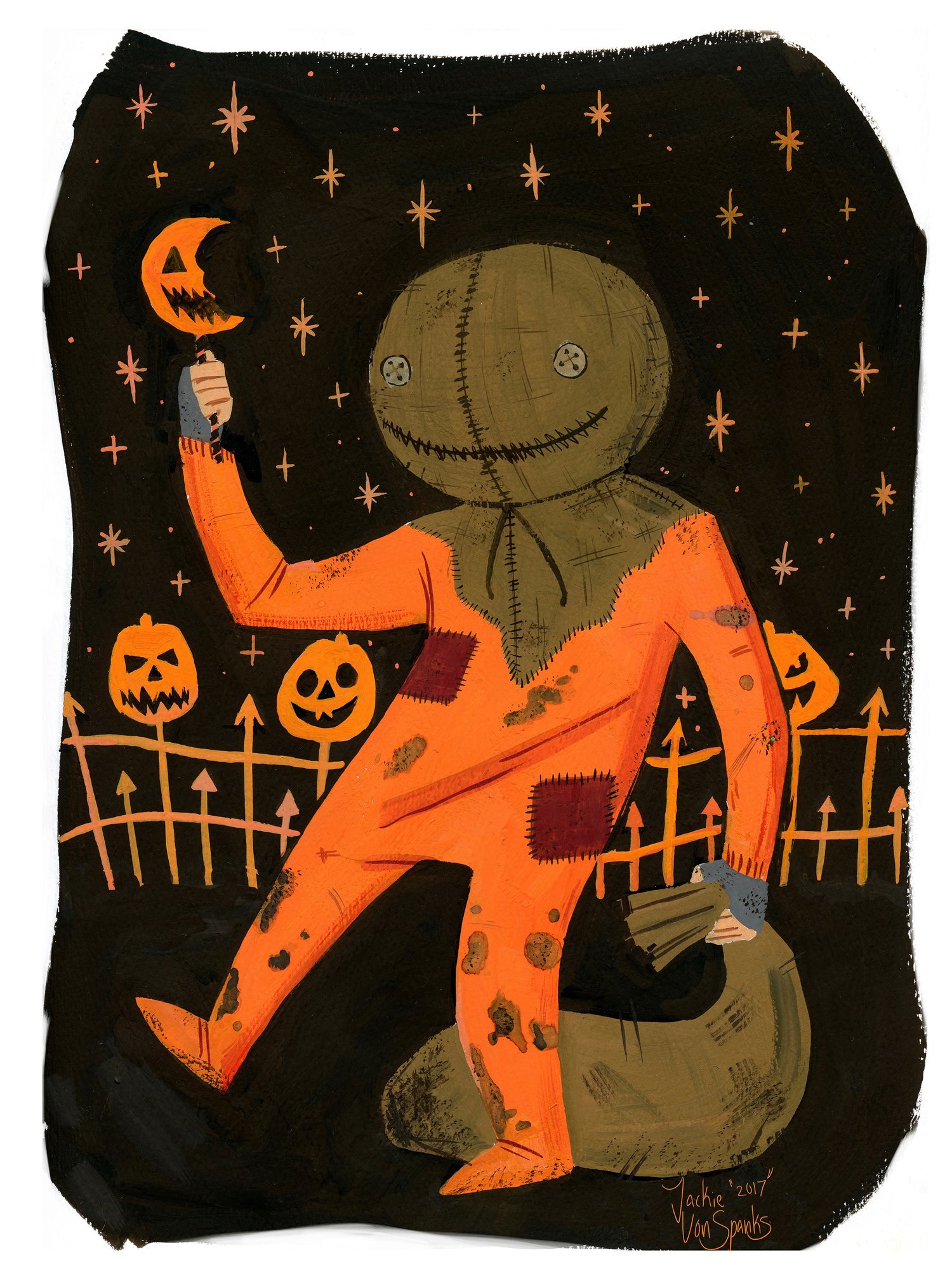 Sam Trick R' Treat Halloween Print