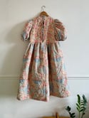 Puff Sleeve Patchwork Quilt Dress