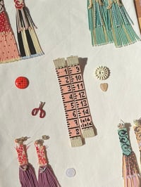 Image 1 of Tape measure earrings Baby pink