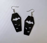 BAT COFFIN EARRINGS
