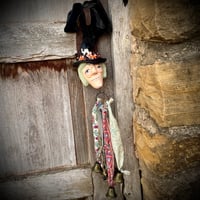 Image 2 of Lorelei the Witchbell| Clay Doll Face| Witches| Janice Lumm