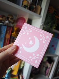 Image 3 of Caja almacenamiento luna y estrellas rosa