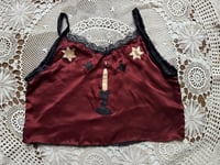 Image 1 of red silk with candle