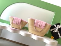 Image 1 of CC Straw Shopping Bag