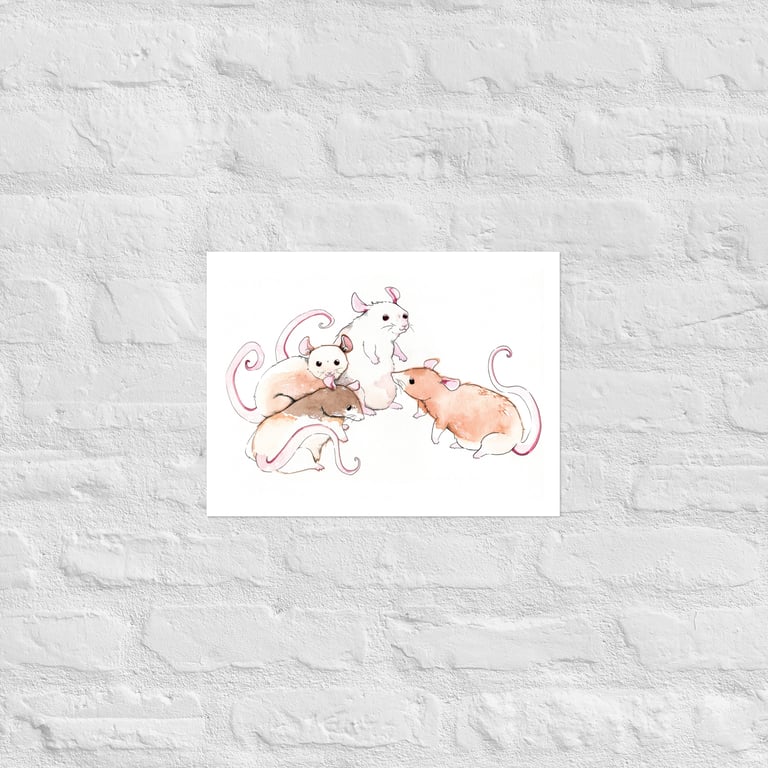 Rats (Print) Watercolor