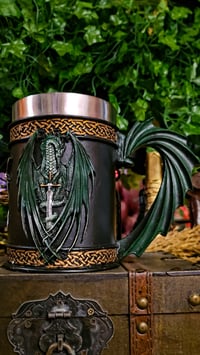 Image 8 of 👑The Armored Kingdom Green Dragonlord’s War Mug(16oz)-Sturdy-Heavyweight Feel-Premium Finish