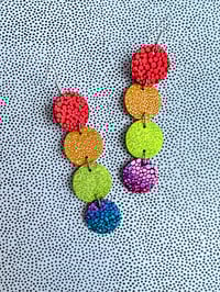Rainbow dot earrings