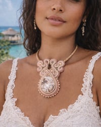 Image 2 of Collier brodé soutache CAMELIA