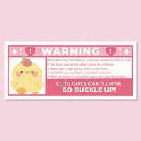 Image 1 of Strawberry Duck Warning Visor Sticker