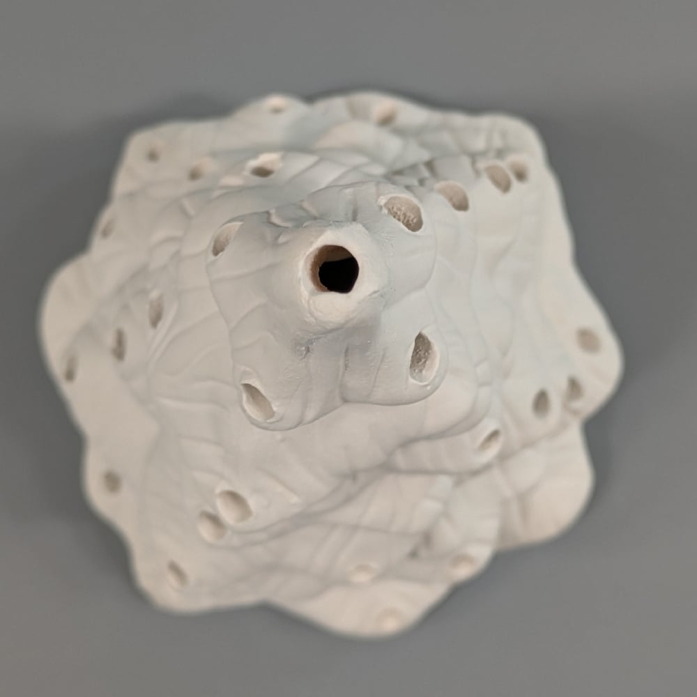 Image of Ceramic Bisque Ready To Paint Christmas Tree with Base Including Light Kit