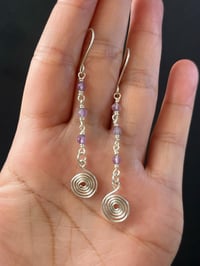 Image 2 of Amethyst x Little Swan Earrings