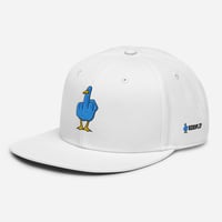 Image 2 of Birdflip® white snapback hat