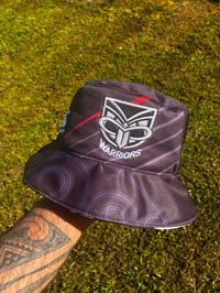 Image 3 of NZ Warriors Custom Upcycled Bucket Hat 