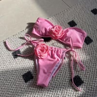 Image 4 of 3D Rose Bandeau Bikini