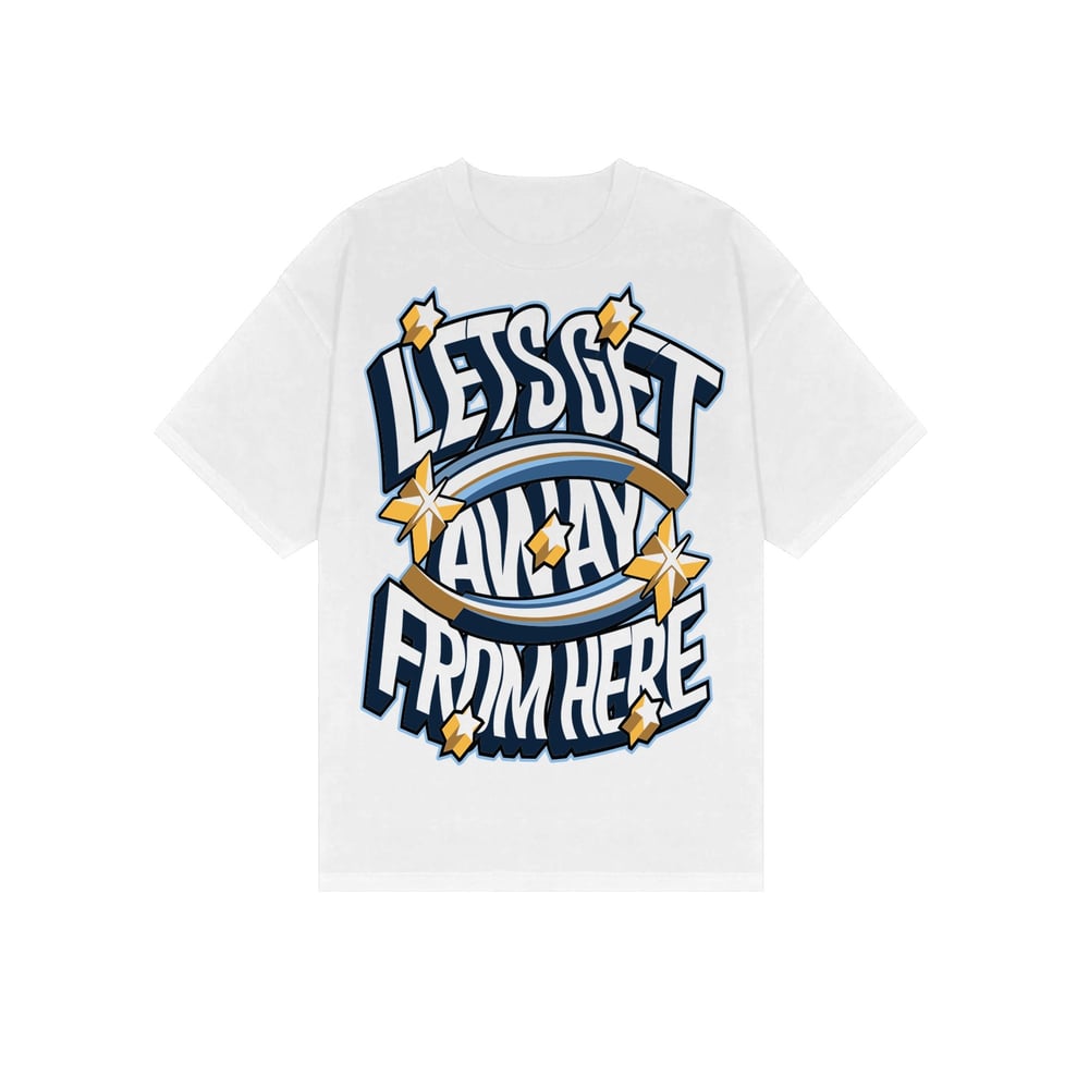 Image of LETS GET AWAY TEE BLUE