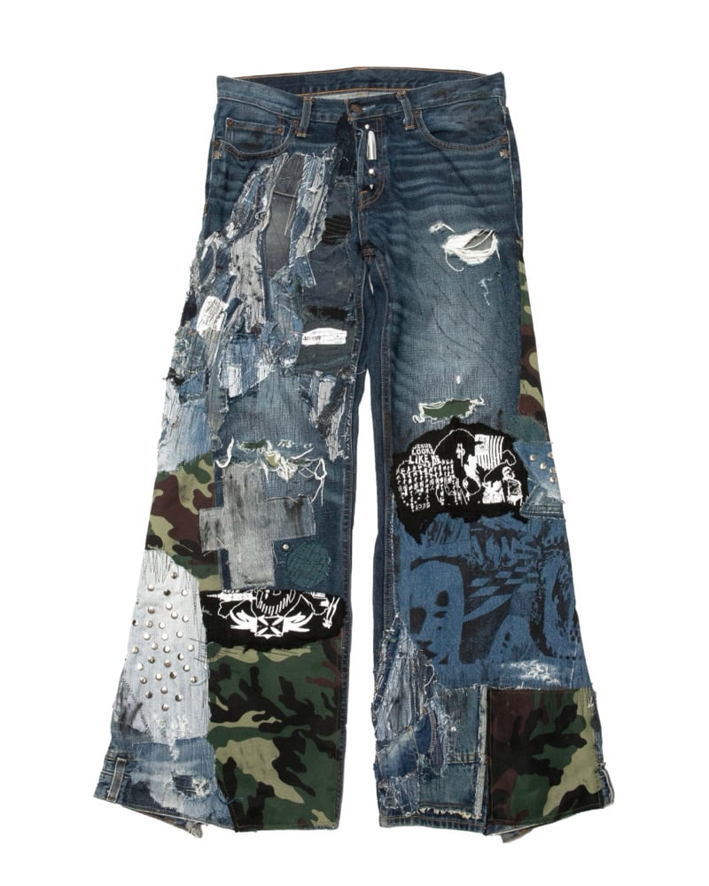 00s archive ￼lyric Cargo coated denim IMPLY — MASSTAK - 203 Riveted Archive Jeans